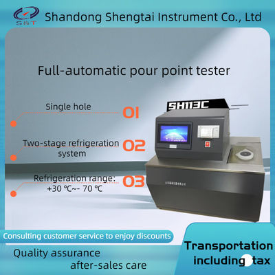 Fully automatic pour point measuring instrument - Dry trap cold bath dual stage refrigeration system