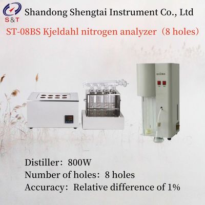 Distiller 800W kjeldahl nitrogen analyzer 8 Holes Azotometer Power 1500W