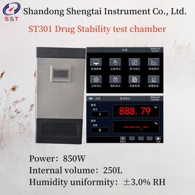 Power 850W Medical Drug Stability Test Chamber Internal Volume 250L