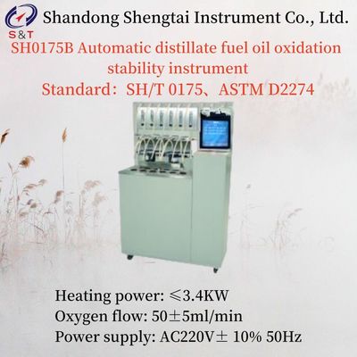 Heating Power ≤3.4KW Automatic Distillate Fuel Oil Oxidation Stability Instrument AC220V±10% 50Hz