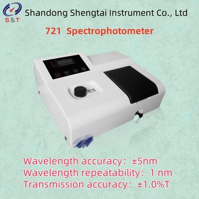 Wavelength Accuracy ± 5nm Laboratory Grain And Oil 721 Spectrophotometer Bandwidth 5nm