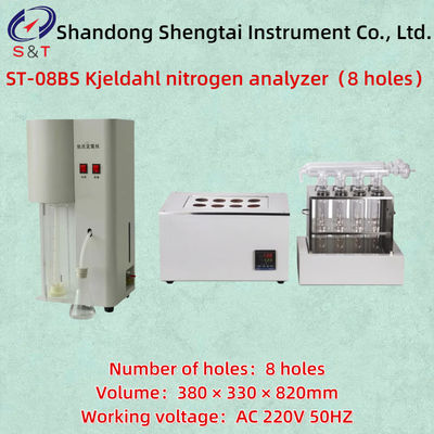 Semi Automatic 8-hole Kjeldahl Nitrogen Analyzer GB/T6432-2018 Measurement Range 0.1-200mg Nitrogen