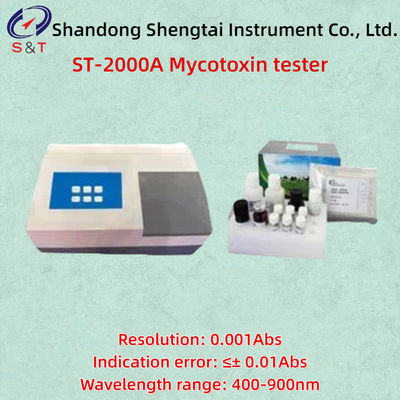 Mold Toxin Analyzer ST-2000A Aflatoxin B1 Content Wavelength Range 400-900nm Repeatability ≤0.3%
