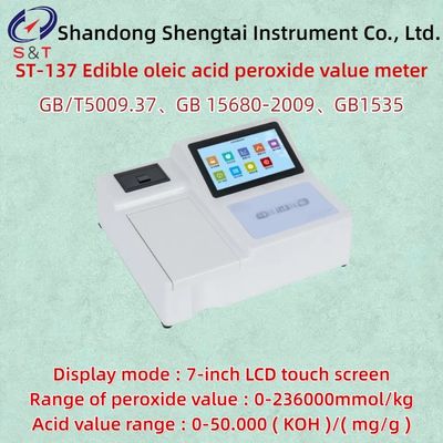 16G Storage Edible Oil Quality Analyzer GB/T5009.37 Acid Value Range 0-50.000