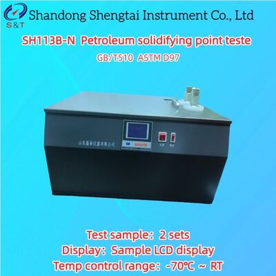 2 Holes Metal Bath Petroleum Solidifying Point Tester -70℃ ～ RT LCD Display ASTM D97