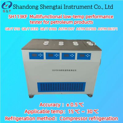 ±0.5℃ Lube Oil Multifunctional Low-Temp Performance Tester 4 Slots 8 Holes ASTM D97