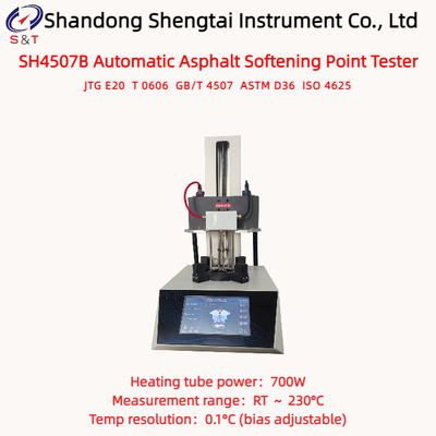 Auto Asphalt Softening Point Analyzer RT ～ 230°C Heating Rate 5.0℃ ± 0.5°C/Min ASTM D36