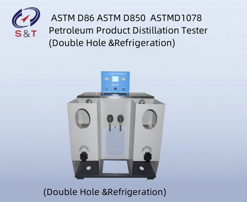 ASTM D86 Petroleum Product Distillation Tester Double Hole Refrigeration