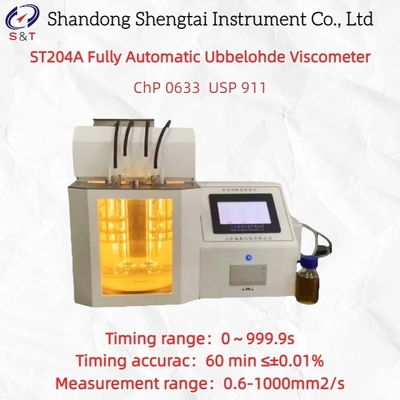 ST204A 完全自動 Ubbelohde キネマティックビスコメーター USP 911 適合 中国製薬典 2025 5-100 °C