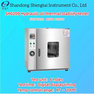 6穴油圧作動油熱安定性試験機 RT ～ 200℃ A1-3 アルミニウムインゴット ASTM D2070