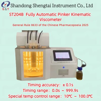 完全自動ピンカー動力粘度計 10°C 100°C 測定量0.6 17000mm2/S ST204B