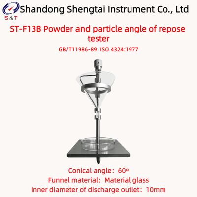 Surfactant Repose Angle Tester Glass Funnel Powder And Particle Angle Of Repose ISO 4324