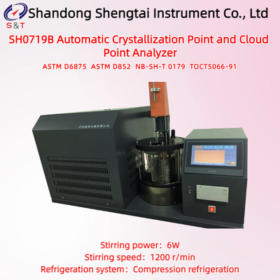 シングルホール自動結晶点と雲点分析器 混ぜる 1200r/Min Astm D852