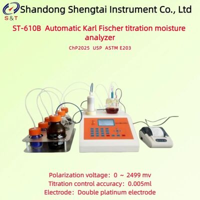 自動カールフィッシャー水分計 試験 0.001% ～ 100% 電圧 0 ～ 2499mV ASTM E203