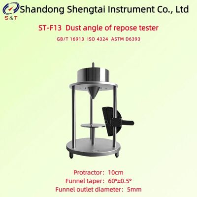 粉体安息角試験器 ファンネル 先細り 60° ±0.5° 304ステンレス鋼 ASTM D6393